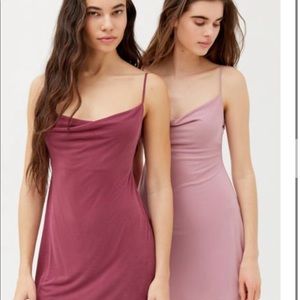 NWT Urban Outfitters Mallory Cupro Cowl Dress Sz XL